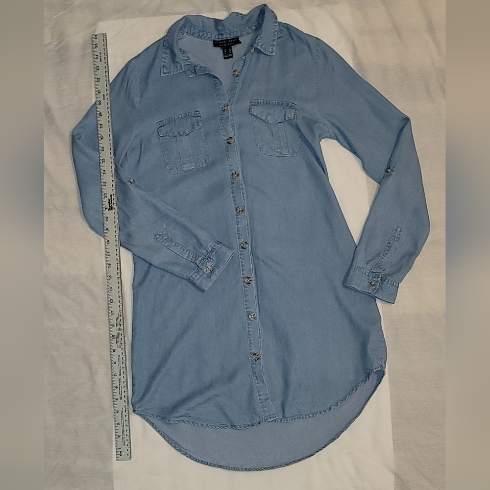 Streetwear society, Women's dress, blue jean dress, medium